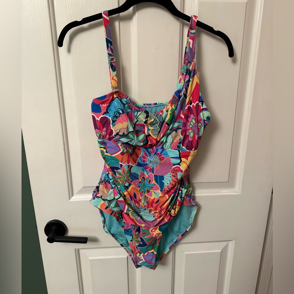 Bleu Rod Beattie Geometric Multicolor Swimsuit